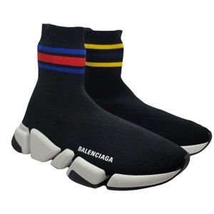 Balenciaga Speed 2.0 Recycled Knit Sneaker Black Retail 975 Sz 39